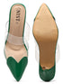 GNIST Love heart Transparent Green Heels